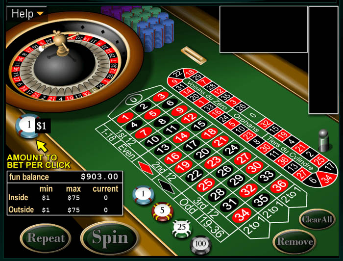 European Roulette Table